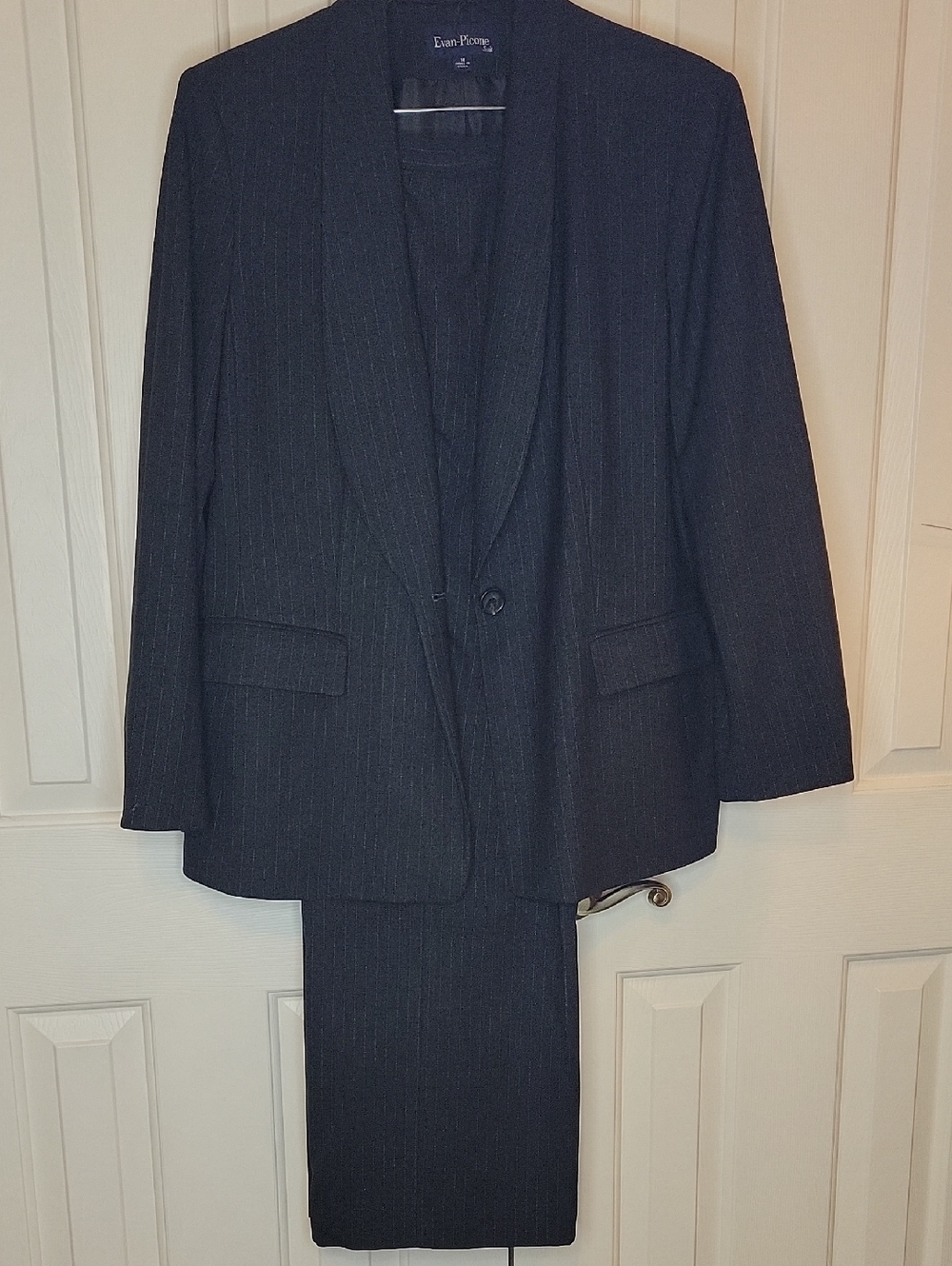 Evan Picone Pinstripe Two-Piece Woman Suit